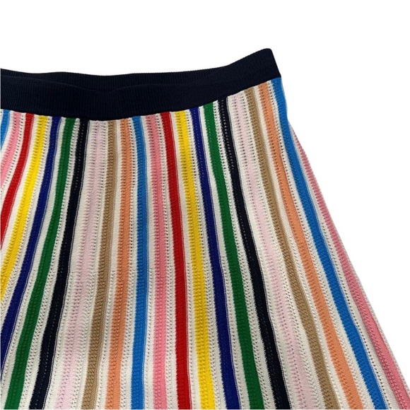 J. Crew Rainbow Stripe Pull-On Flare Skirt - Picture 5 of 8
